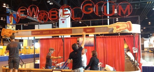 PorchDrinking.com -New Belgium Brewing Company GABF Booth Set Up