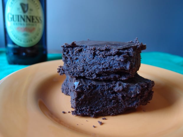 Andes Mint Guinness Brownies