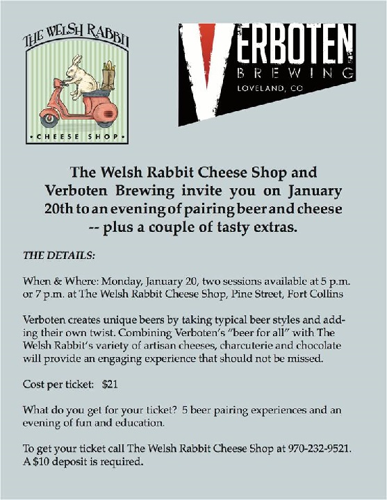 verboten and the welsh rabbit