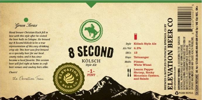 8 second kolsch elevation brewing