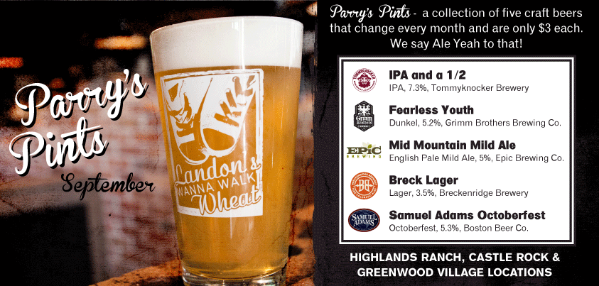$3 pints this month at Parry's Pizza - dbb - 09-03-14