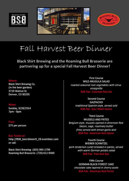 Fall Harvest Beer Dinner at BSB - 2014 gabf - 09-28-14