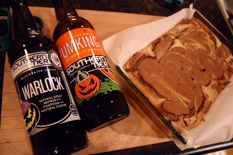 Cooking with Beer | Southern Tier Pumpkin Cheesecake Brownies