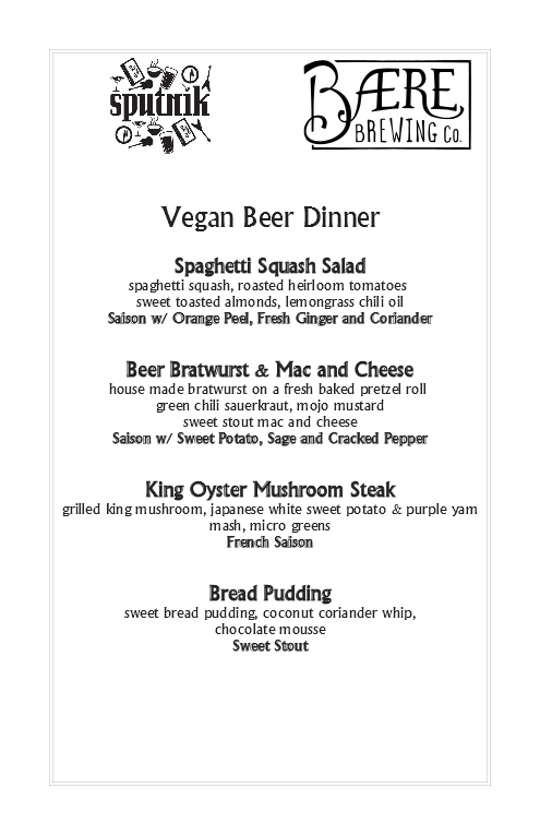 baere brewing and sputnik kitchen