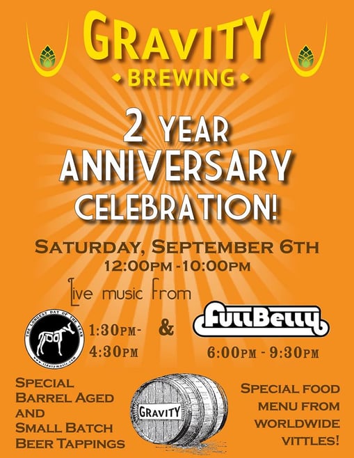 gravity brewing - 2 year anniversary - dbb - 09-06-14