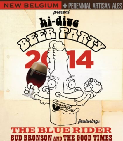 new belgium at hi dive for a beer party - 2014 gabf - 10-03-14