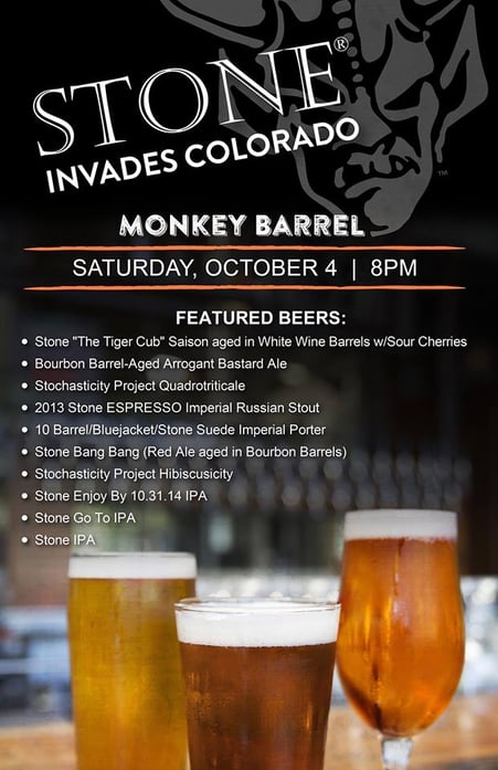 stone at monkey barrel - 2014 gabf - dbb