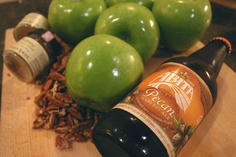 Cooking with Beer | Pecan Caramel Apple Crisp