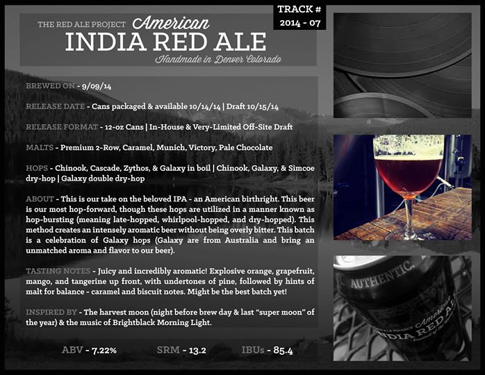 black shirt brewing - track 7 release - india red ale - dbb - 10-15-14