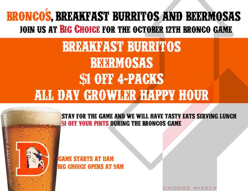 broncos breakfast burritos and beermosas - dbb - 10-12-14