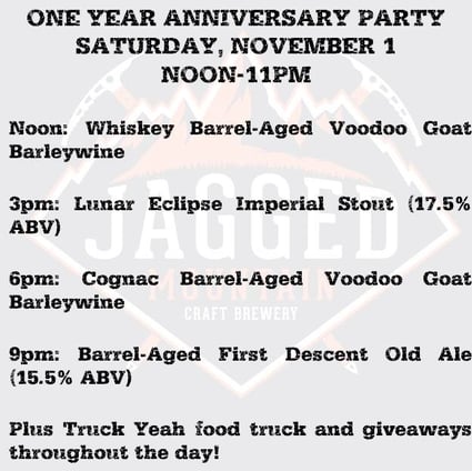 jagged mountain one year anniv party - dbb - 11-01-14