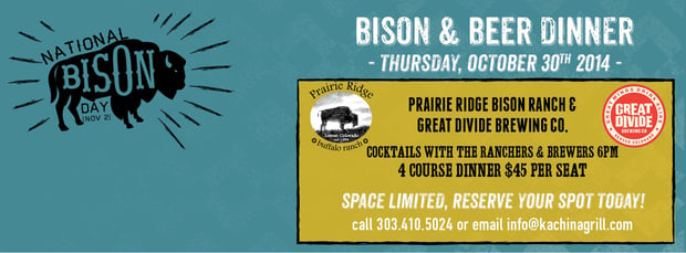 kachina grill and great divide beer dinner - dbb - 10-30-14