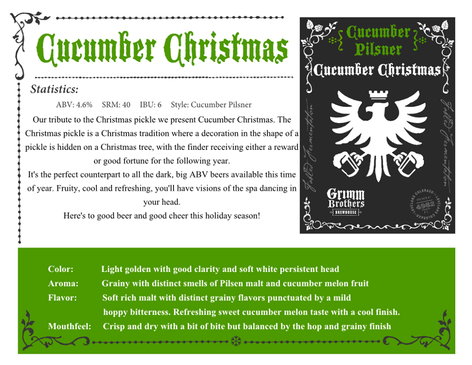 cucumber christmas release - grimm bros - dbb - 11-29-14