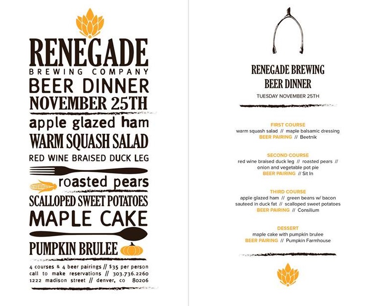 renegade brewing beer dinner at tag burger bar - dbb - 11-25-14
