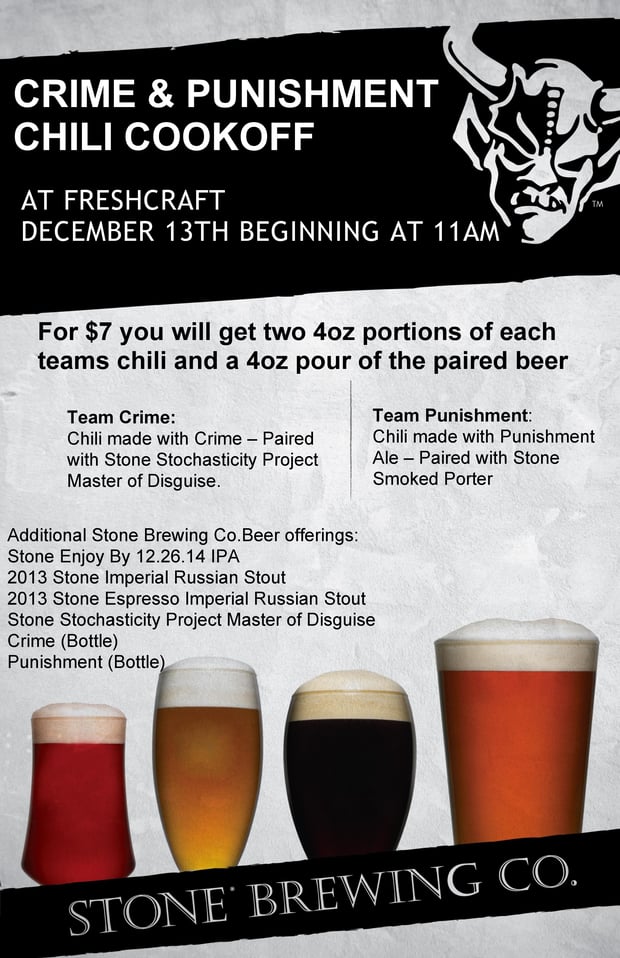 Crime & Punishment Chili Cook Off at Freshcraft - dbb 12-13-14