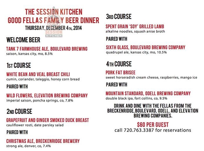 goodfellas beer dinner - dbb - 12-04-14