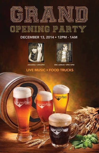 grand opening party - grossen bart brewery - dbb - 12-13-14