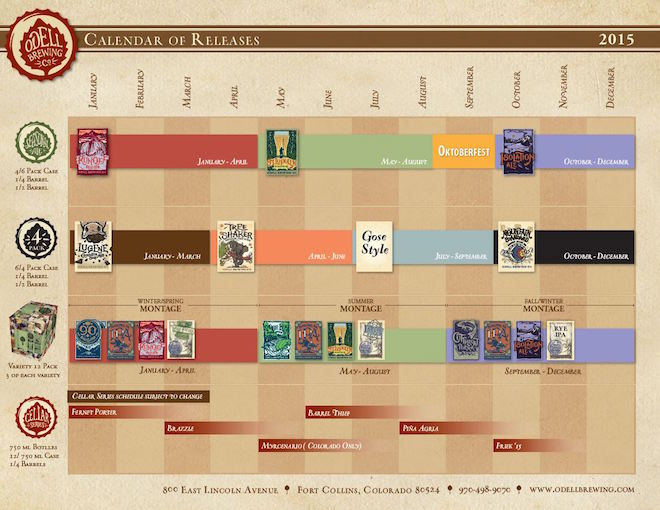 2015 Calendar of Releases