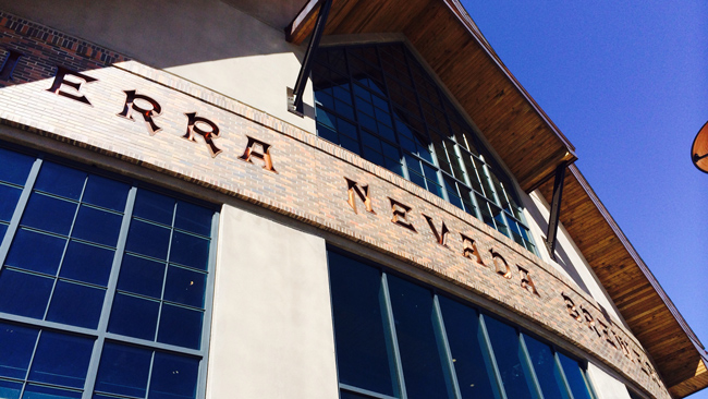 Close up view of the brewhouse.