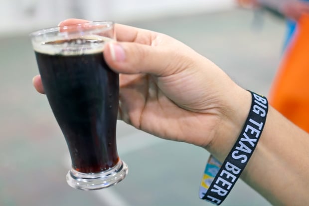 DEBC's Oak Cliff Coffee Ale firkin with rum-infused cinnamon sticks