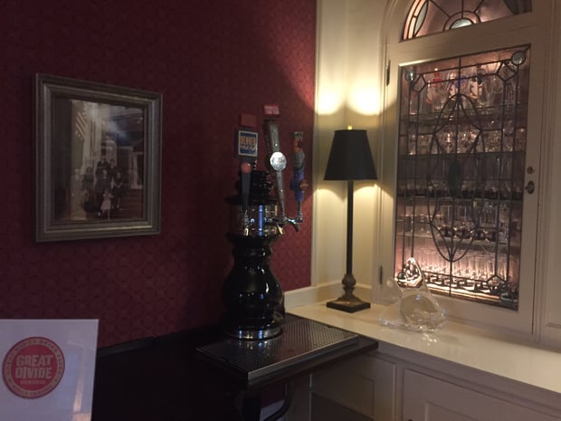 The infamous beer taps in the Governor's mansion.
