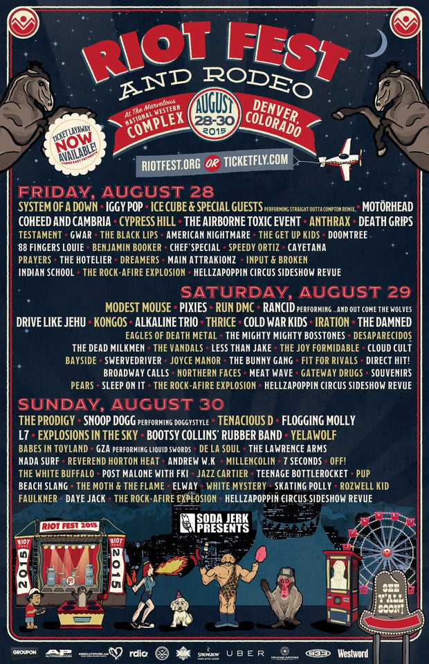 2015 denver riot fest lineup