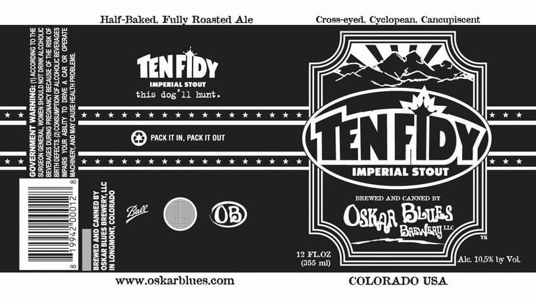 Oskar Blues Brewery | Bourbon Barrel Aged Ten Fidy