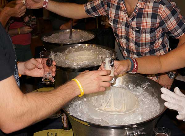 Finch & 5th serving beer infused ice cream to festival attendees.