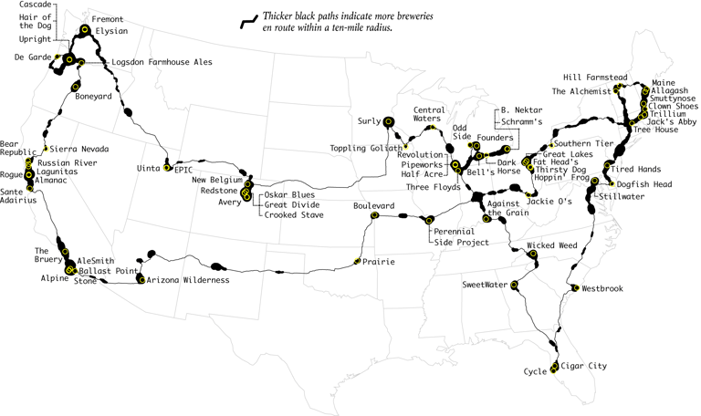 The Ultimate Brewery Road Trip Mapped by Algorithm