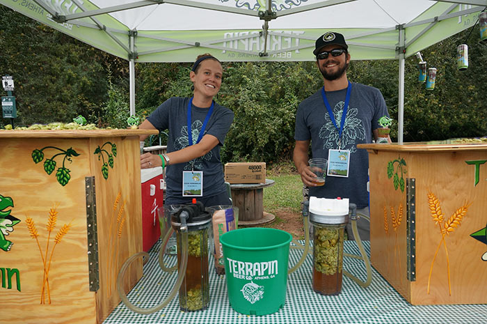 Terrapin Beer Co. serving instantly dry hopped beer from tap