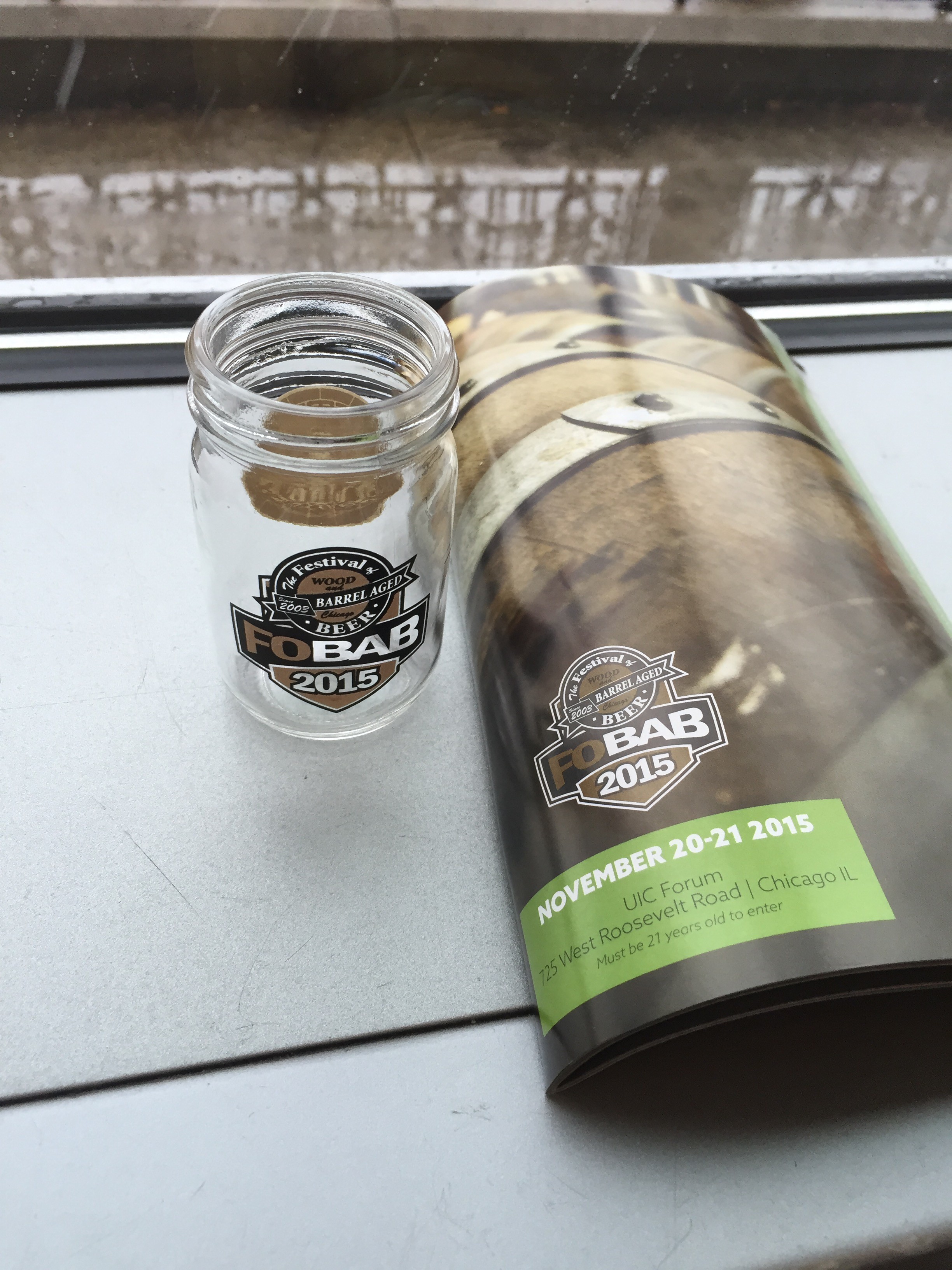 This year's tasting glass was a mini mason jar.