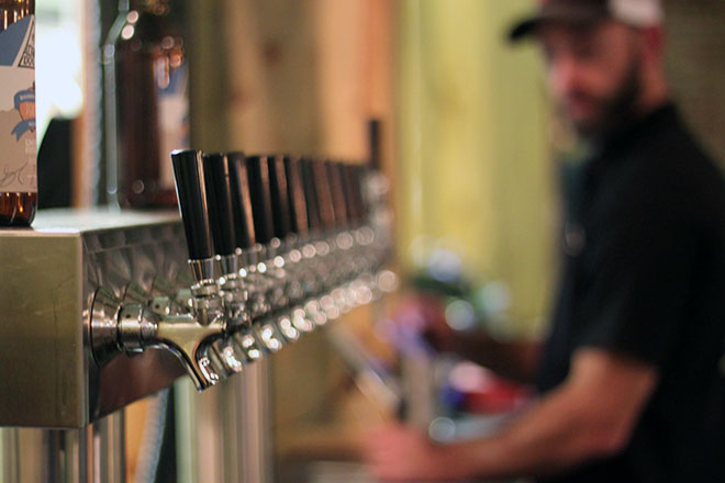 Tap Handles at Alpine Dog Brewery