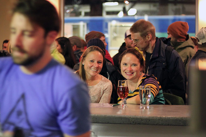 Patrons at Alpine Dog Brewery