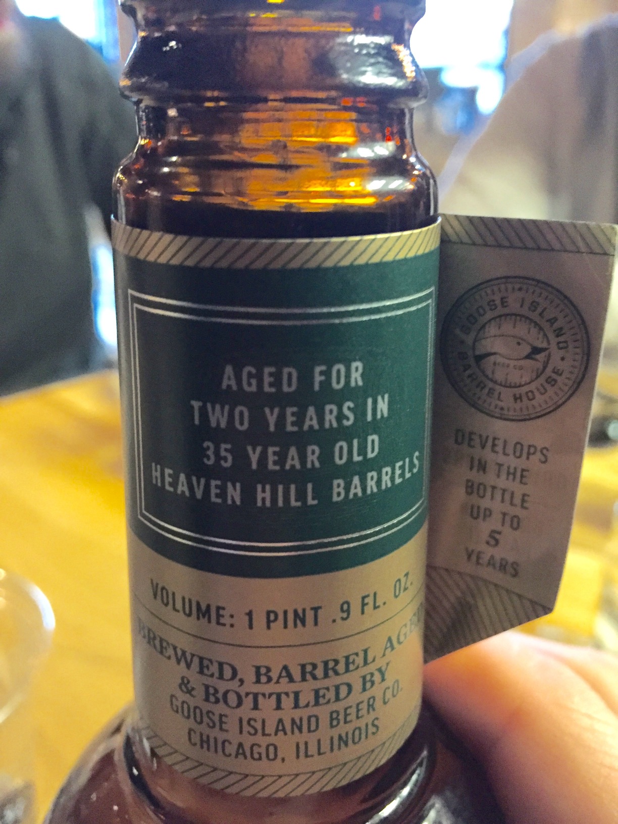 Backside of the label on Rare.