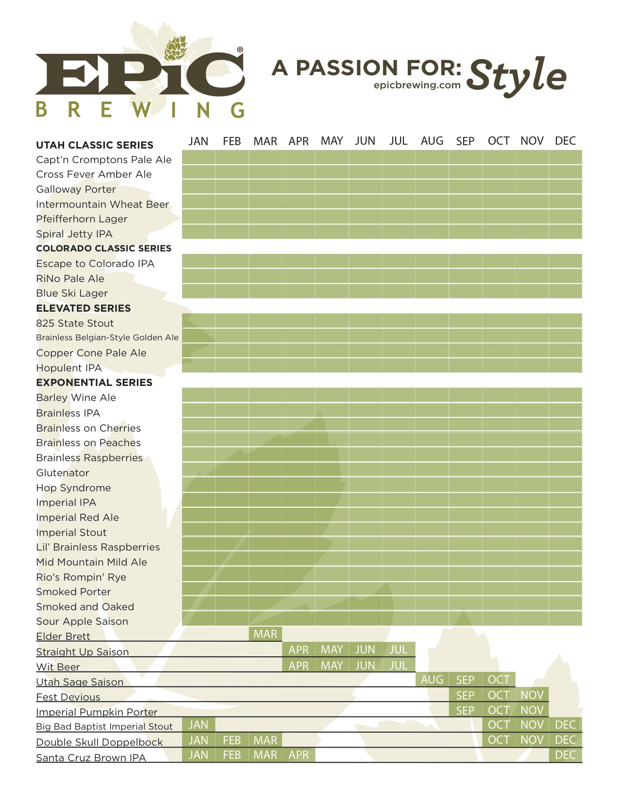 2016 Epic Beer Calendar
