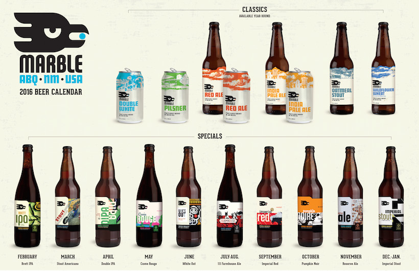 2015 Marble Brewing Beer Release Calendar