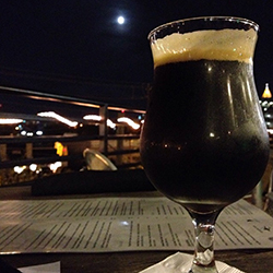 A full moon shines over Midtown Atlanta from the patio of 5 Seasons. (Jess Baker)