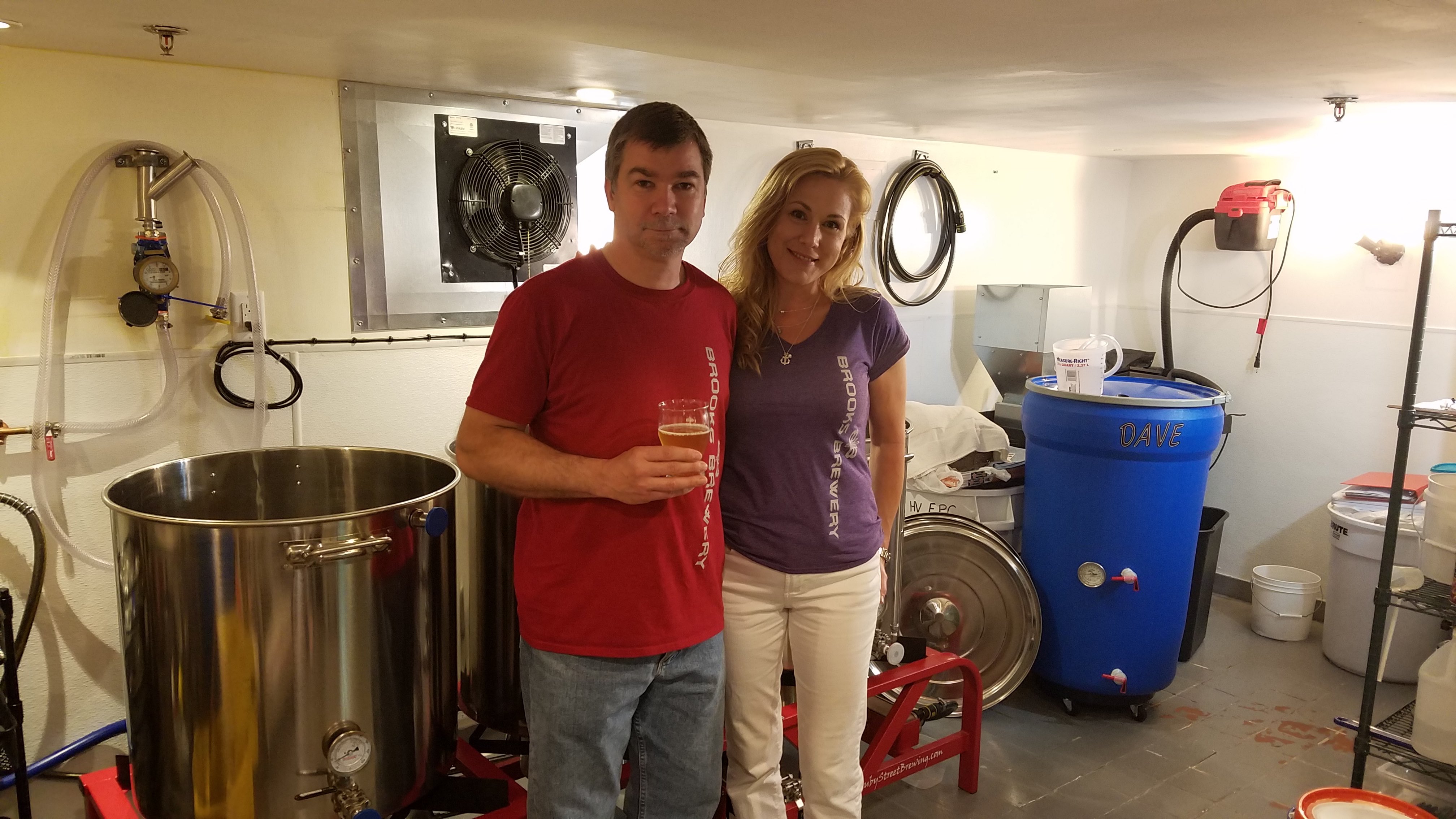 Northside Lounge's Fran and Doug inside Brooks Brewery.