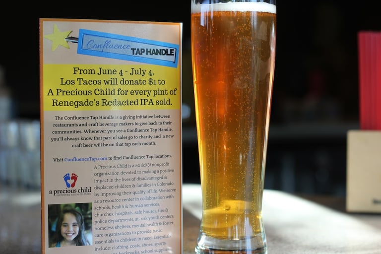 Confluence Tap at Los Tacos raises over $200 for A Precious Child