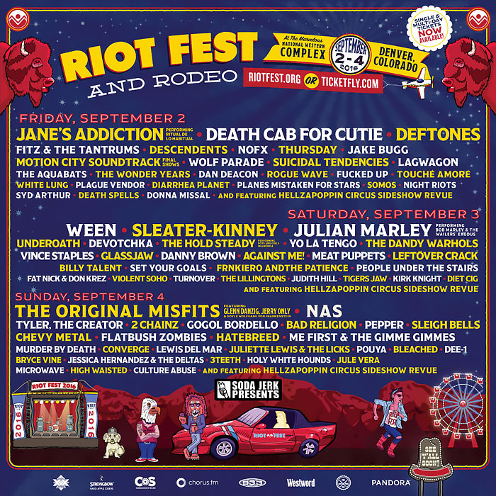 Riot Fest Denver Lineup 2016
