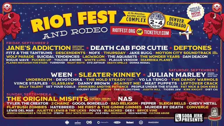 2016 Riot Fest Denver Ticket Giveaway