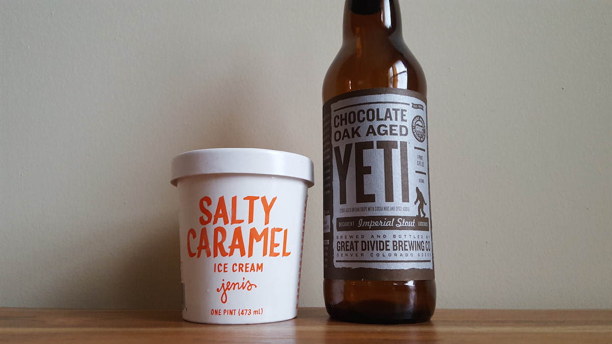 Great Divide Brewing Chocolate Oak-Aged Yeti Jeni's Salty Caramel Pairing