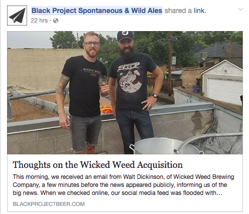 Black Project Wicked Weed Response