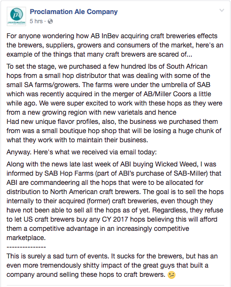 Proclamation Brewing South African Hops