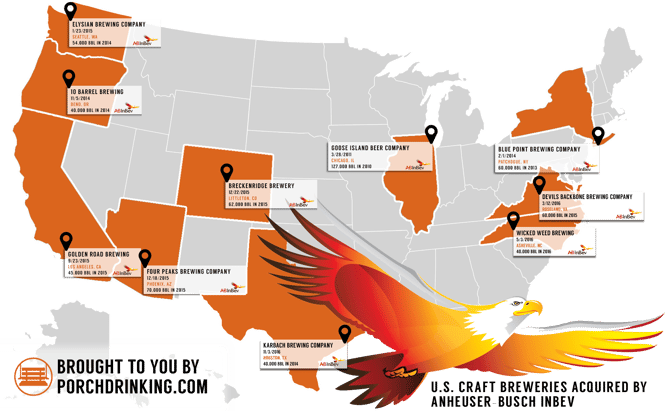 AB InBev Acquires Wicked Weed Map, PorchDrinking.com