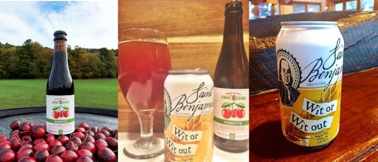 Beer Cocktail | Kriek Kocktail with Saint Benjamin Wit or Wit Out and Ommegang Rosetta