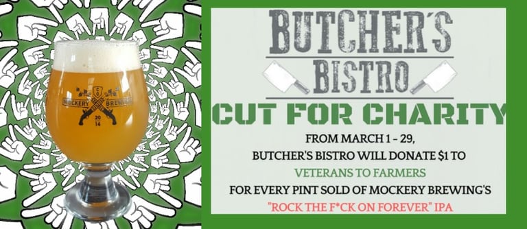 Denver’s Mockery Brewing & Butcher’s Bistro Raise $1,320 for Charity