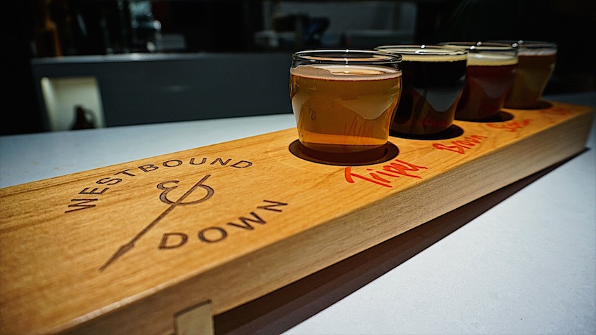 Westbound and Down Brewing Beer Flight