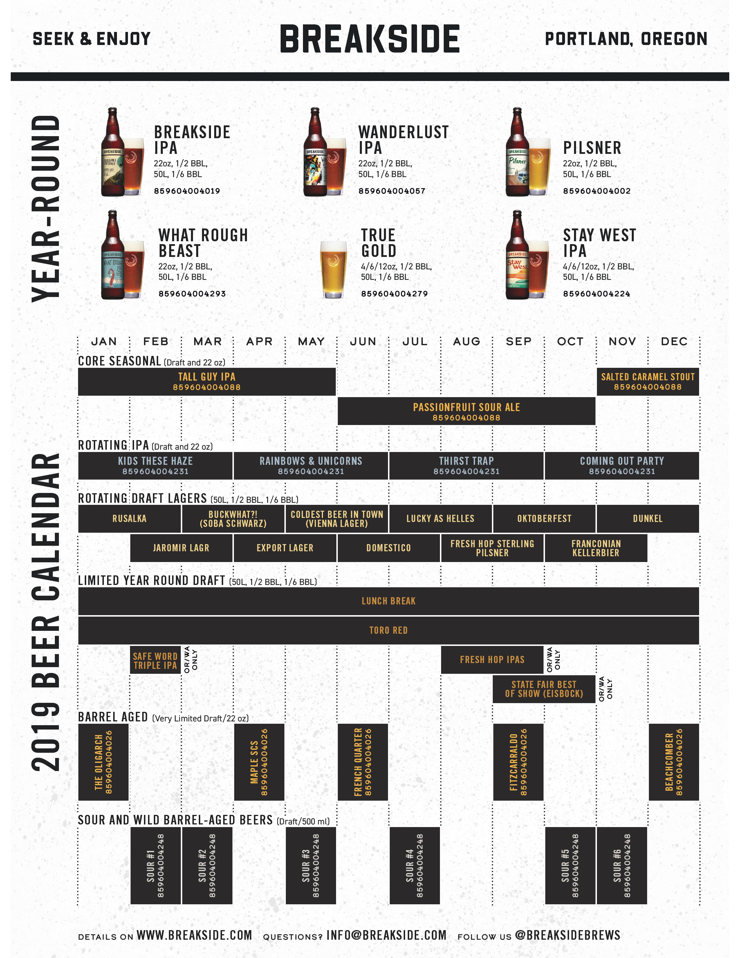 2019 Beer Release Calendar Roundup