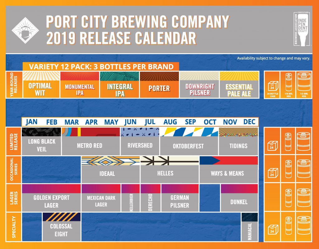 2019 Beer Release Calendar